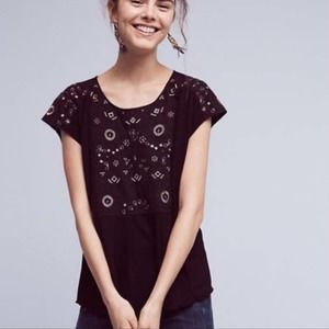 ANTHRO AKEMI + KIN "Arcana" Embroidered Top